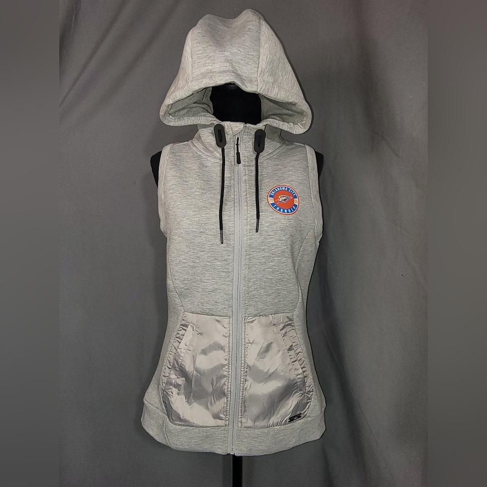 OKC Thunder Gray Hooded Vest